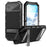 For iPhone 16e IP68 Waterproof Dustproof Shockproof Holder Phone Case(Black)