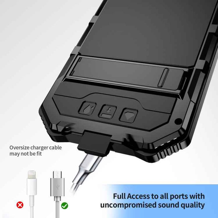 For iPhone 16e IP68 Waterproof Dustproof Shockproof Holder Phone Case(Black)