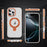For iPhone 16 Pro Max Two Color TPU Hybrid Acrylic MagSafe Magnetic Holder Phone Case(Orange) - BaskiFit