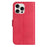 For iPhone 15 Pro Max Dual-Folded S-shape Leather Phone Case(Rose Red)