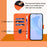 For Samsung Galaxy F06 5G / M06 5G Skin Feel Solid Color Leather Phone Case with Lanyard(Orange)