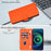 For Samsung Galaxy F06 5G / M06 5G Skin Feel Solid Color Leather Phone Case with Lanyard(Orange)