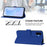 For Samsung Galaxy F06 5G / M06 5G Skin Feel Solid Color Leather Phone Case with Lanyard(Dark Blue)