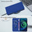 For Samsung Galaxy F06 5G / M06 5G Skin Feel Solid Color Leather Phone Case with Lanyard(Dark Blue)