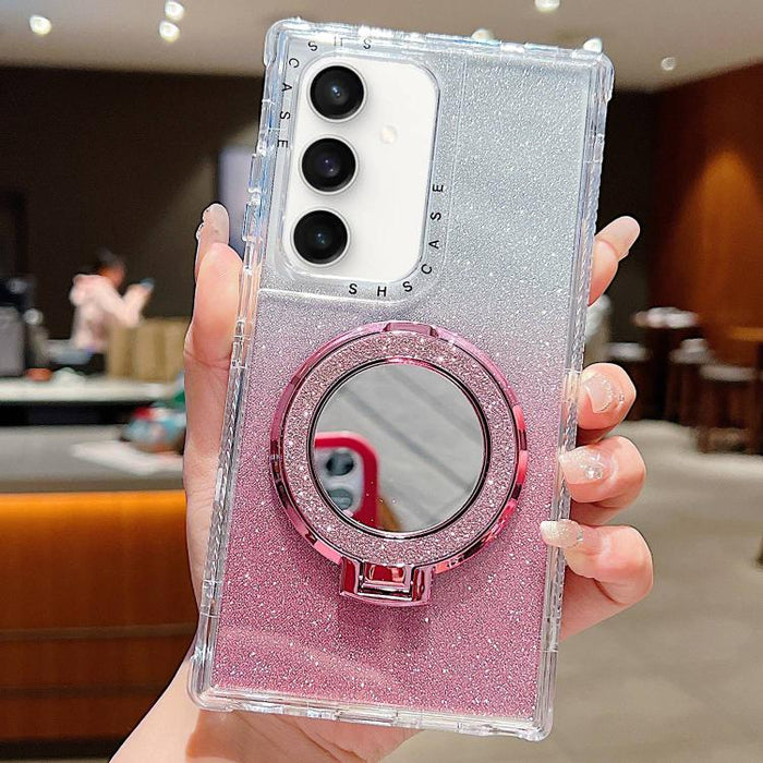 Mirror Holder Glitterr MagSafe Phone Case, For Samsung Galaxy S24 / S25, For Samsung Galaxy S24+ / S25+, For Samsung Galaxy S24 Ultra / S25 Ultra, For Samsung Galaxy S23 FE, For Samsung Galaxy S23 Ultra, For Samsung Galaxy S23+, For Samsung Galaxy S23�...