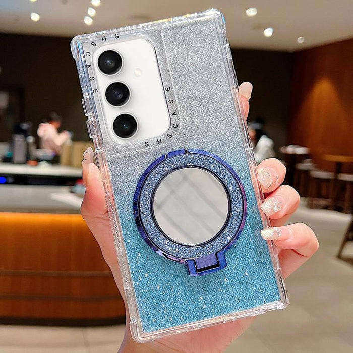 Mirror Holder Glitterr MagSafe Phone Case, For Samsung Galaxy S24 / S25, For Samsung Galaxy S24+ / S25+, For Samsung Galaxy S24 Ultra / S25 Ultra, For Samsung Galaxy S23 FE, For Samsung Galaxy S23 Ultra, For Samsung Galaxy S23+, For Samsung Galaxy S23�...