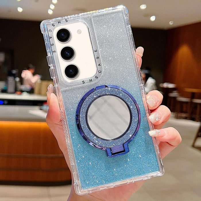 Mirror Holder Glitterr MagSafe Phone Case, For Samsung Galaxy S24 / S25, For Samsung Galaxy S24+ / S25+, For Samsung Galaxy S24 Ultra / S25 Ultra, For Samsung Galaxy S23 FE, For Samsung Galaxy S23 Ultra, For Samsung Galaxy S23+, For Samsung Galaxy S23 ...