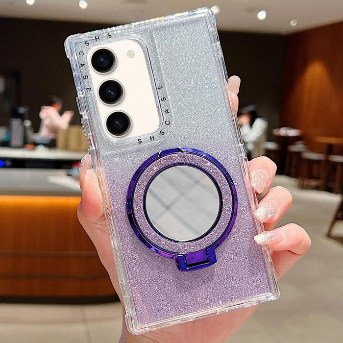 Mirror Holder Glitterr MagSafe Phone Case, For Samsung Galaxy S24 / S25, For Samsung Galaxy S24+ / S25+, For Samsung Galaxy S24 Ultra / S25 Ultra, For Samsung Galaxy S23 FE, For Samsung Galaxy S23 Ultra, For Samsung Galaxy S23+, For Samsung Galaxy S23 ...