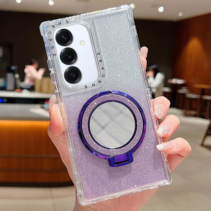 Mirror Holder Glitterr MagSafe Phone Case, For Samsung Galaxy S24 / S25, For Samsung Galaxy S24+ / S25+, For Samsung Galaxy S24 Ultra / S25 Ultra, For Samsung Galaxy S23 FE, For Samsung Galaxy S23 Ultra, For Samsung Galaxy S23+, For Samsung Galaxy S23�...