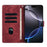 For iPhone 17 Pro Max Mandala Embossed Retro Frosted Leather Phone Case(Red)