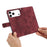 For iPhone 17 Pro Max Mandala Embossed Retro Frosted Leather Phone Case(Red)