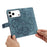 For iPhone 17 Pro Max Mandala Embossed Retro Frosted Leather Phone Case(Blue)