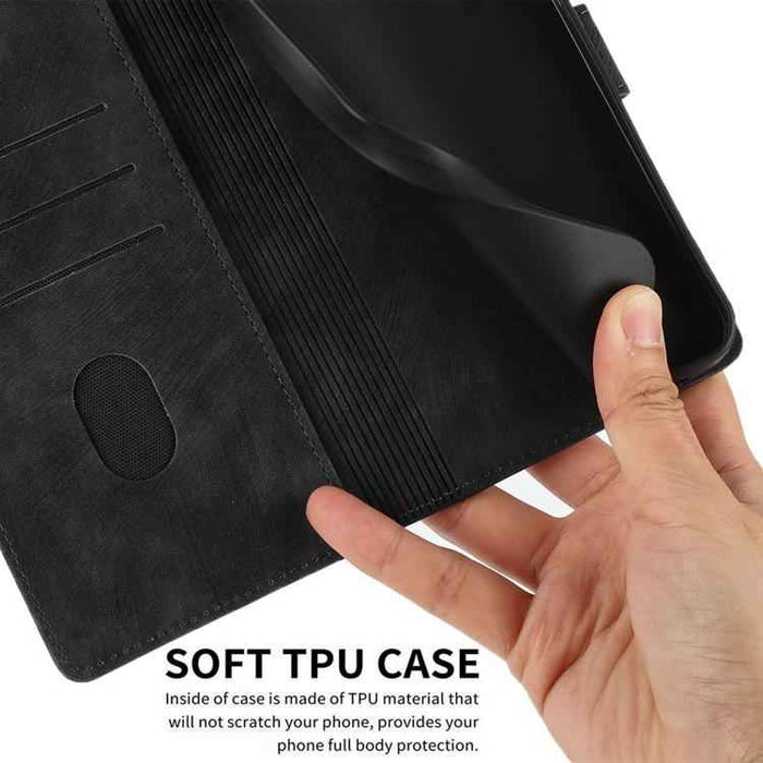 For iPhone 17 Pro Max Mandala Embossed Retro Frosted Leather Phone Case(Black)