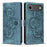 For iPhone 17 Air Mandala Embossed Retro Frosted Leather Phone Case(Blue)