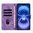 For iPhone 17 Air Mandala Embossed Retro Frosted Leather Phone Case(Purple)