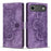 For iPhone 17 Air Mandala Embossed Retro Frosted Leather Phone Case(Purple)