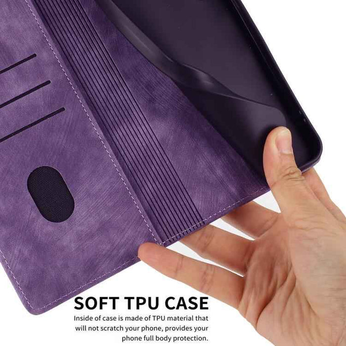 For iPhone 17 Air Mandala Embossed Retro Frosted Leather Phone Case(Purple)