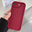 For iPhone 16e Shockproof Frame Frosted Precise Hole TPU Phone Case(Wine Red)