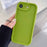 For iPhone 16e Shockproof Frame Frosted Precise Hole TPU Phone Case(Fluorescent Green)