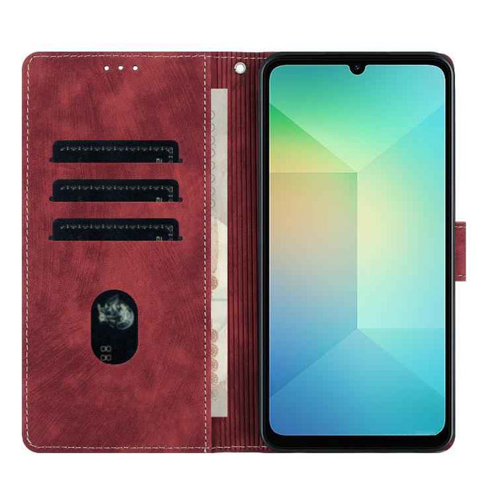 For Samsung Galaxy S25 FE 5G Mandala Embossed Retro Frosted Leather Phone Case(Red)