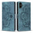 For Samsung Galaxy S25 FE 5G Mandala Embossed Retro Frosted Leather Phone Case(Blue)