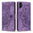For Samsung Galaxy S25 FE 5G Mandala Embossed Retro Frosted Leather Phone Case(Purple)