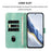 For iPhone 17 Pro Max Line Splicing Buckle Retro Leather Phone Case(Mint Green)