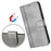 For iPhone 17 Pro Max Line Splicing Buckle Retro Leather Phone Case(Grey)