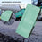 For iPhone 17 Pro Line Splicing Buckle Retro Leather Phone Case(Mint Green)