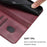 For iPhone 17 Pro Line Splicing Buckle Retro Leather Phone Case(Wine Red)