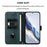 For iPhone 17 Pro Line Splicing Buckle Retro Leather Phone Case(Dark Green)
