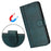 For iPhone 17 Pro Line Splicing Buckle Retro Leather Phone Case(Dark Green)
