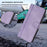 For iPhone 17 Pro Line Splicing Buckle Retro Leather Phone Case(Purple)