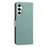 For Samsung Galaxy S25 / S24 5G Splicing Color Hollow Flower Pattern RFID Leather Phone Case(Green)