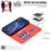 For Samsung Galaxy S25 Ultra 5G Splicing Color Hollow Flower Pattern RFID Leather Phone Case(Red)
