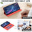 For Samsung Galaxy S25 Ultra 5G Splicing Color Hollow Flower Pattern RFID Leather Phone Case(Red)