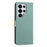 For Samsung Galaxy S25 Ultra 5G Splicing Color Hollow Flower Pattern RFID Leather Phone Case(Green)