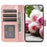 For iPhone 17 Pro Max Rose Butterfly Embossed Leather Phone Case(Rose Gold)