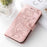 For iPhone 17 Pro Max Rose Butterfly Embossed Leather Phone Case(Rose Gold)