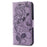 For iPhone 17 Pro Max Rose Butterfly Embossed Leather Phone Case(Purple)