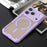 For iPhone 17 Pro Max Armor Glaze MagSafe Magnetic Phone Case(Purple)