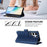 For Samsung Galaxy S25 Ultra 5G Magnetic Closure 9 Card Slots Zipper Leather Case with Hand Strap(Dark Blue)