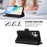 For Samsung Galaxy S25 Ultra 5G Magnetic Closure 9 Card Slots Zipper Leather Case with Hand Strap(Black)