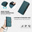 For Samsung Galaxy S25 / S24 5G Magnetic Closure 9 Card Slots Zipper Leather Case with Hand Strap(Dark Green)