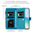 For Samsung Galaxy S25 / S24 5G Magnetic Closure 9 Card Slots Zipper Leather Case with Hand Strap(Turquoise)