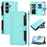 For Samsung Galaxy S25 / S24 5G Magnetic Closure 9 Card Slots Zipper Leather Case with Hand Strap(Mint Green)