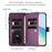 For Samsung Galaxy S25 / S24 5G Magnetic Closure 9 Card Slots Zipper Leather Case with Hand Strap(Purple)