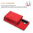 For Samsung Galaxy S25 5G Solid Color Horizontal Magnetic Card Bag RFID MagSafe Phone Case(Red)