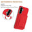 For Samsung Galaxy S25 5G Solid Color Horizontal Magnetic Card Bag RFID MagSafe Phone Case(Red)