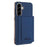 For Samsung Galaxy S25 5G Solid Color Horizontal Magnetic Card Bag RFID MagSafe Phone Case(Dark Blue)